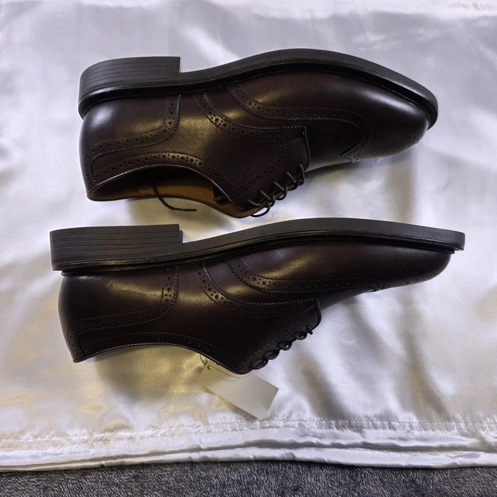 Polo Ralph Lauren Asher Wingtip Brown Leather Dress Shoes Size 11.5